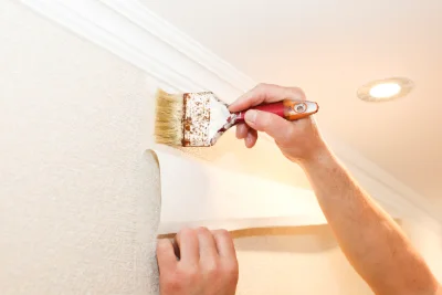 Pose de papier peint à Plumaudan — revêtements muraux et toiles de verre